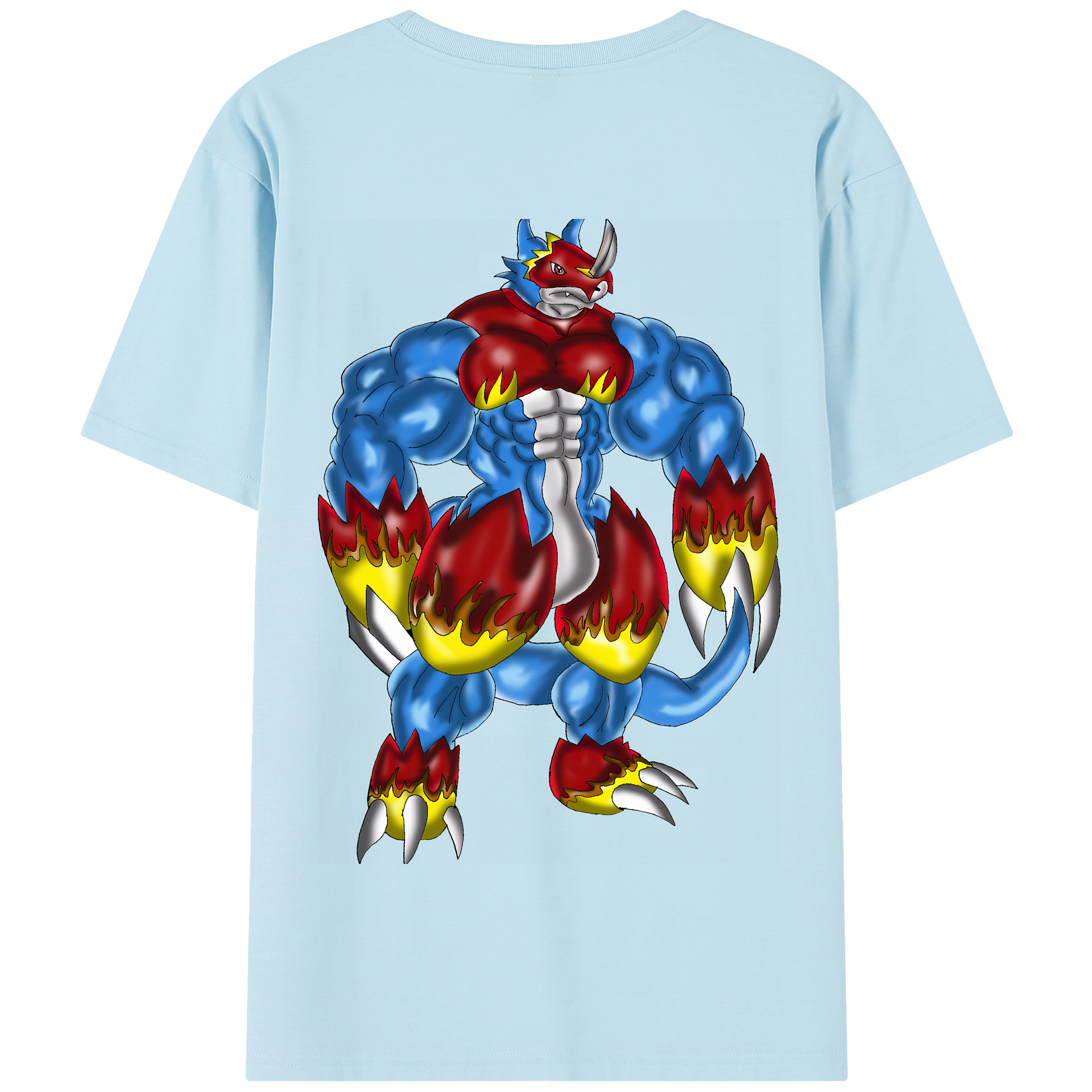 （画像用） Digimon デジタルモンスター/デジモン 綿100％半袖Tシャツ（背面プリント）